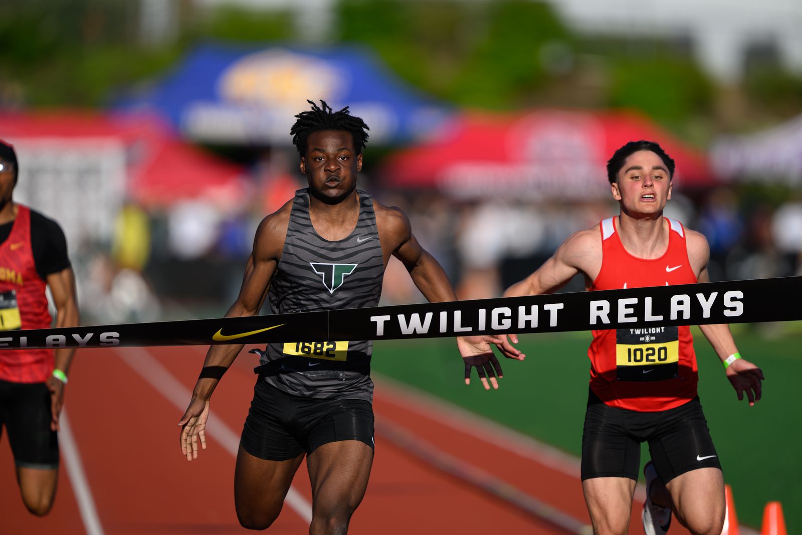 Finish line tape lean — Sideline Studio PDX