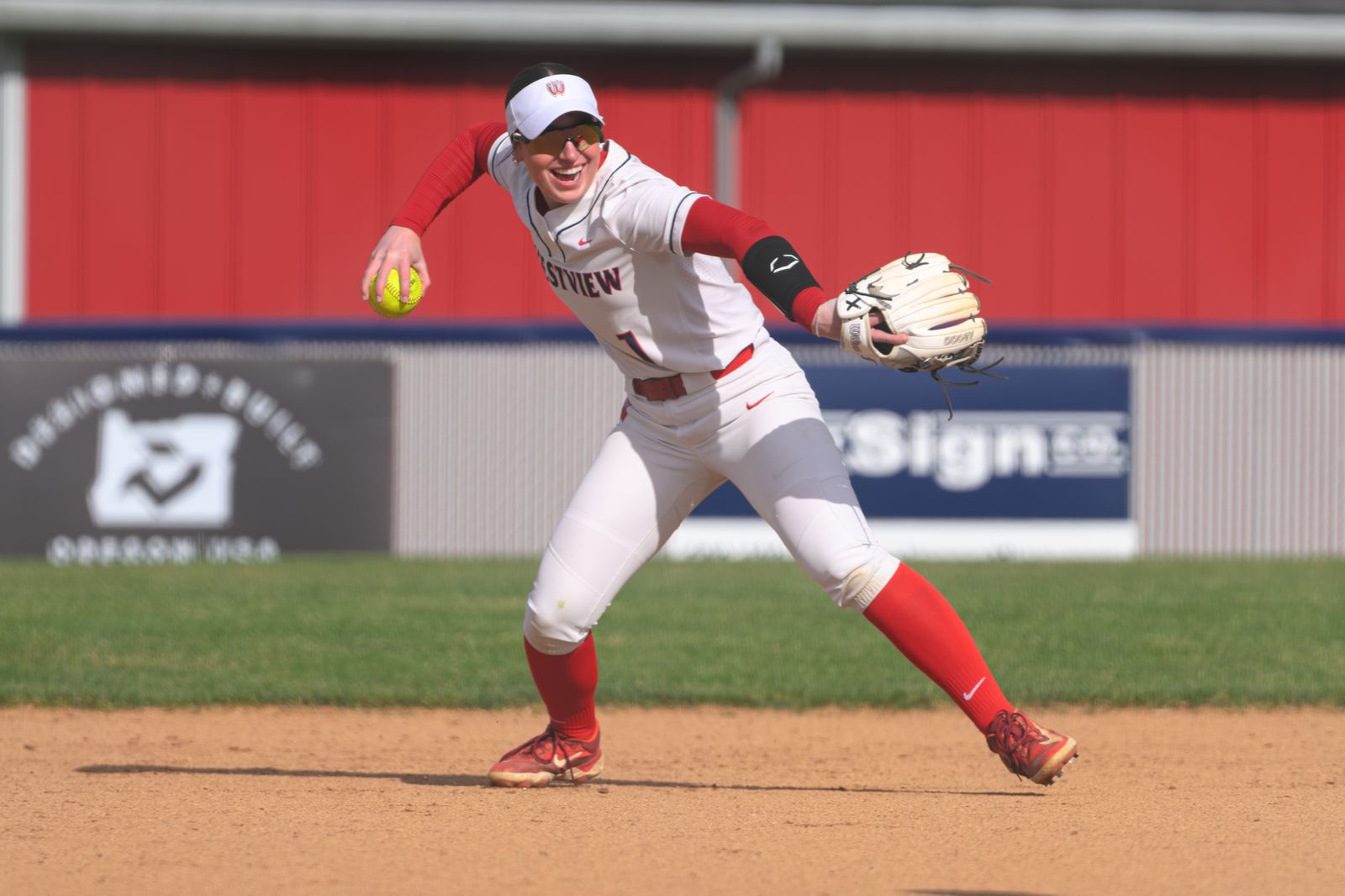 Westview softball infielder throwing motion senior — Sideline Studio PDX
