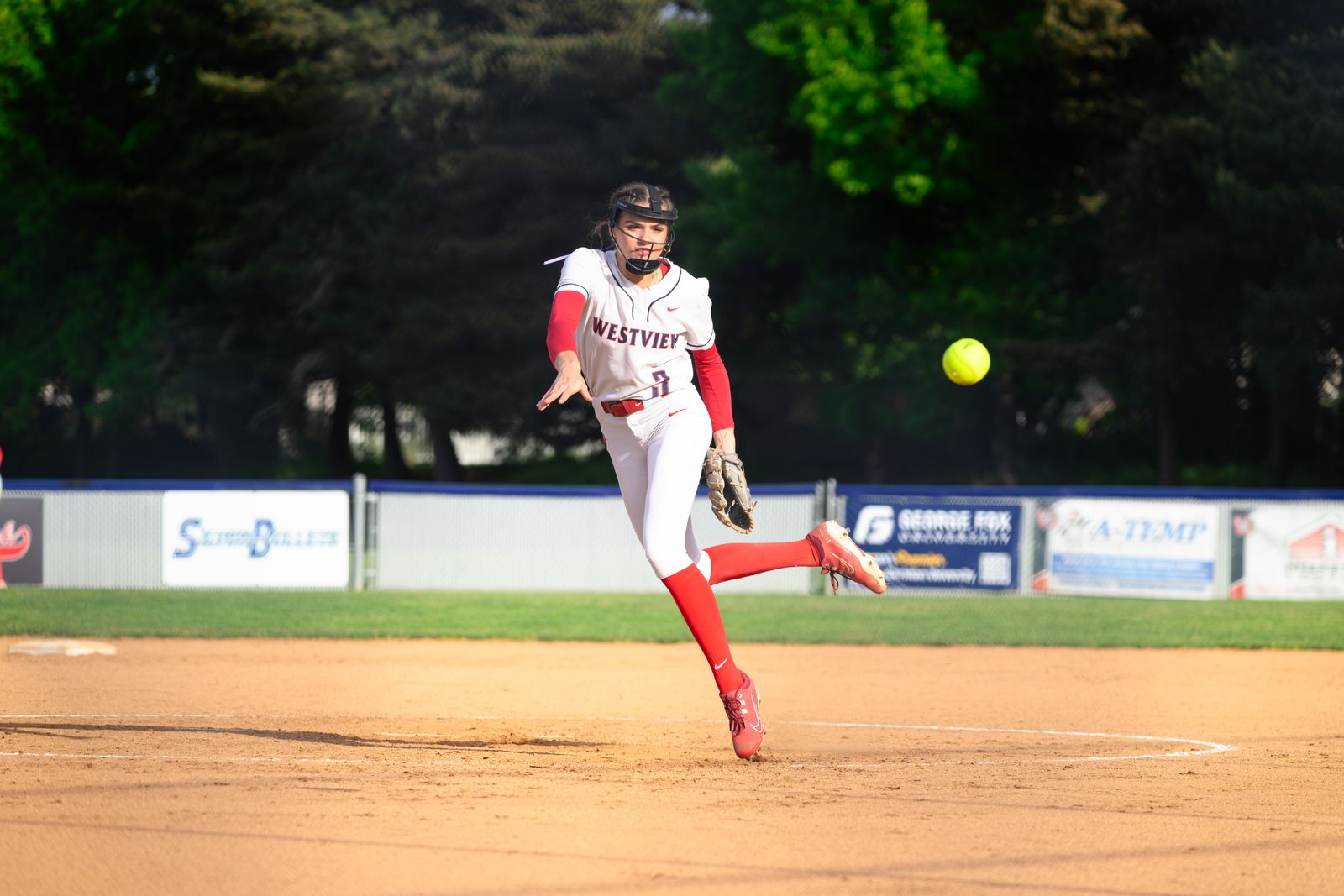 Westview softball pitch release follow through — Sideline Studio PDX