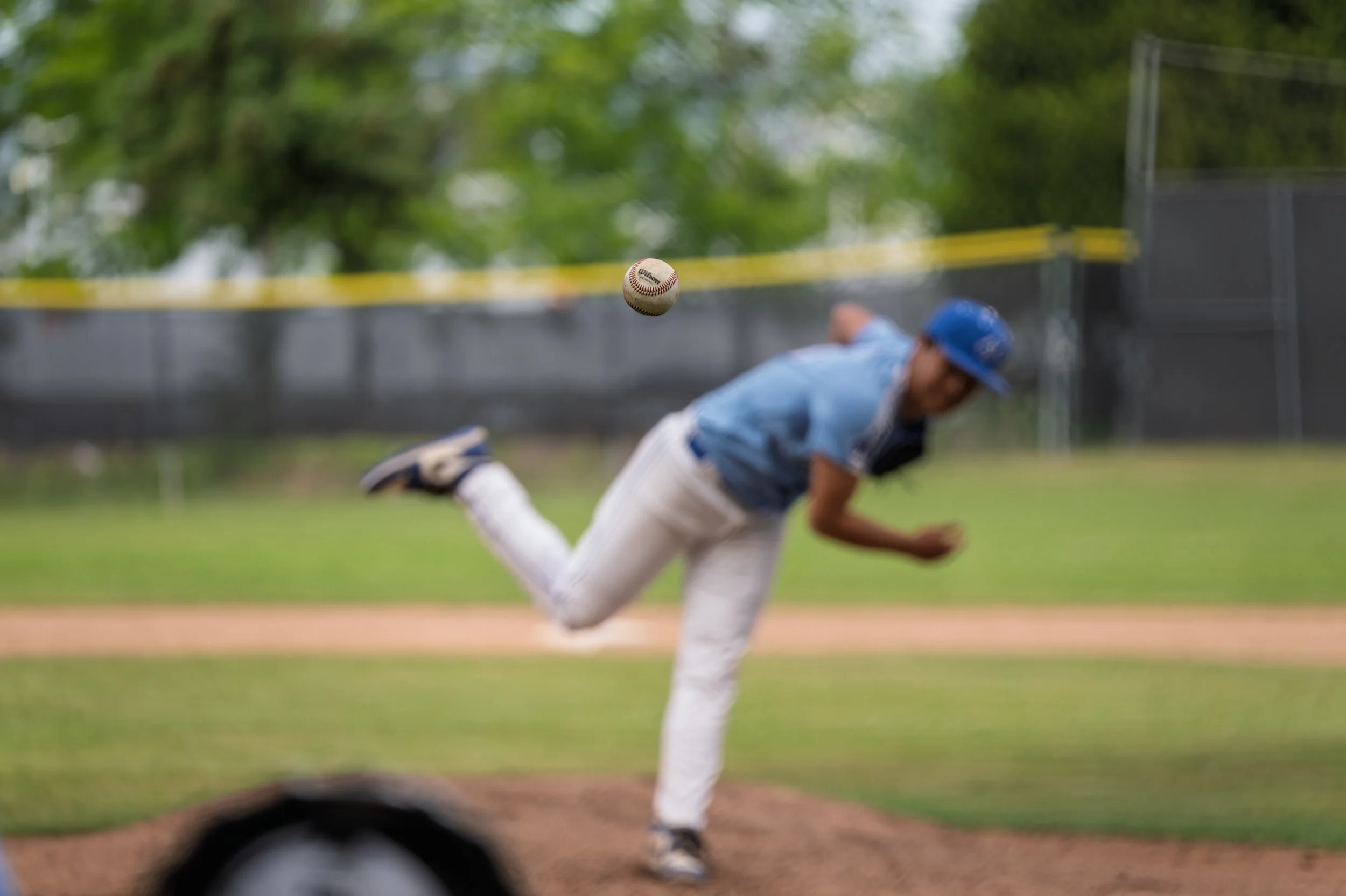 Baseball at home plate