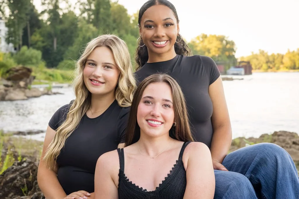 Senior portrait session at a Portland park