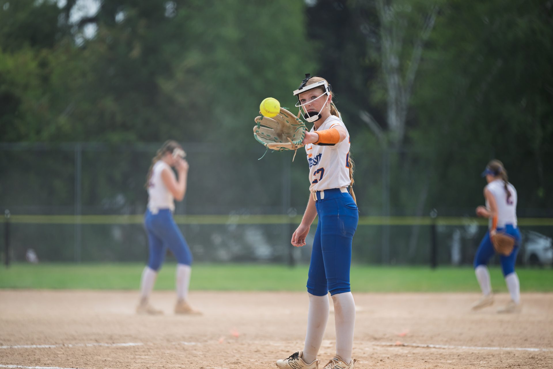 A player tracks the ball into her glove, steady and focused in the middle of the infield. 2026 TC World Series Softball, Portland Oregon, 2026.